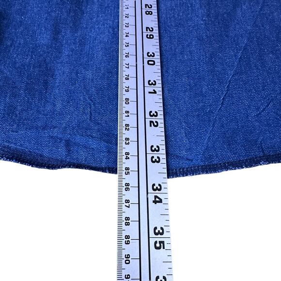 Wrangler Denim Shirt Men’s 3X Big Blue Western Pearl Snap Long Sleeve Cowboy Cut - Picture 11 of 11